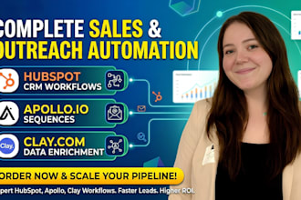setup clay com, hubspot crm workflows, apollo io sequences and clay automation