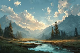 do the landscape illustration or concept art for you