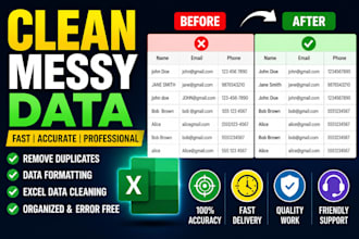 clean and format messy excel data professionally