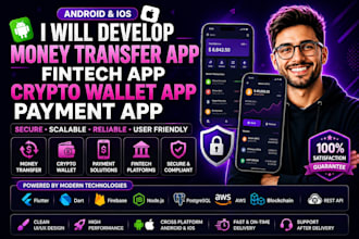 develop money transfer app fintech app crypto wallet app payment app