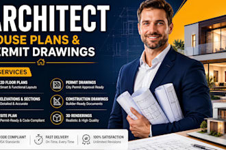 be your architect for 2d floor plan, architectural drawing in autocad