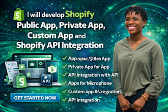 develop shopify publicapp, private app, custom app and shopify API integration