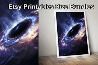 format your artwork into etsy printable wall art size bundle