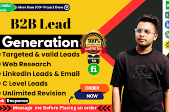 do b2b lead generation, linkedin lead generation and verified email list