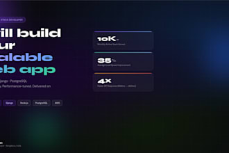 build a scalable full stack web and mobile app using react, nextjs and django