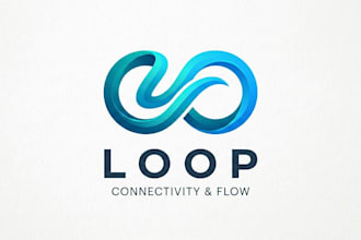 design a unique and modern loop logo for your brand