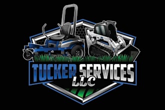 design landscape junk removal lawn care mowing  agriculture logo for you