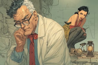 comic book illustration with comic book illustrator