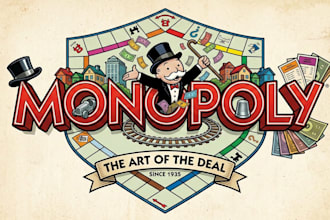 design a unique monopoly style logo for your brand