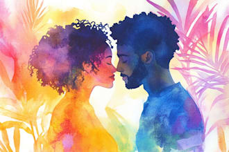 draw a unique watercolor illustration
