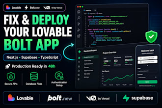 convert lovable bolt or v0 ai to secure next js supabase app