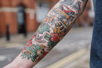 design looking great old school tattoo studio logo