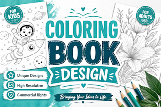 create kids coloring book, kids activity book, coloring book, coloring pages