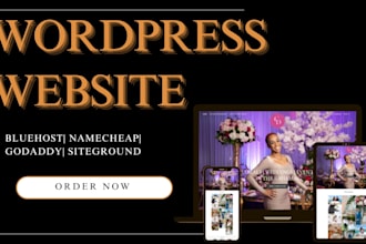 create a wordpress website on bluehost, namecheap, godaddy or siteground