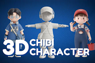 create 3d model custom chibi character