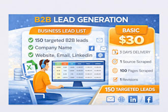 b2b lead generation, email list building and prospect list