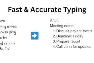 type or transcribe documents quickly and accurately