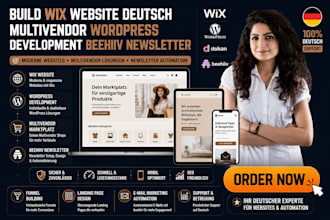 build wix website deutsch multivendor wordpress development beehiiv newsletter