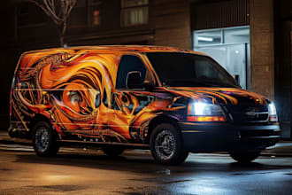 car wrap, truck wrap, van wrap design