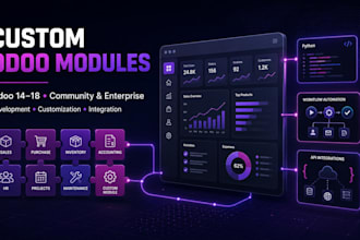 develop and customize odoo 14 to 18 modules