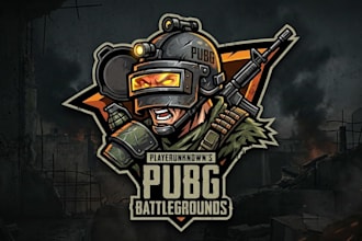 design a unique pubg mascot logo for your gaming team or brand