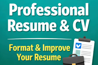 format and improve your resume or CV professionally