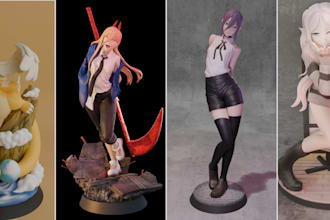 model anime characters for 3d printing