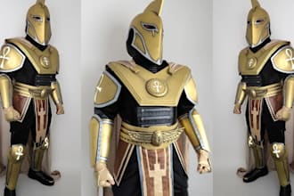 custom wearable cosplay creation 3d knight fantasy cosplay armor helmet props