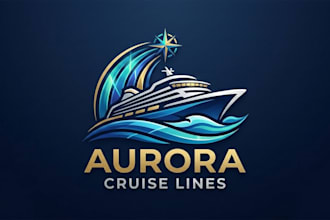 design a unique and elegant cruise ship logo for your brand