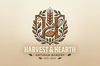 design a creative and delicious food logo for your brand