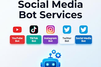 create social media bot, twitter x bot, tiktok bot, instagram bot, youtube bot