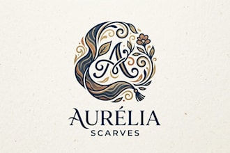 design a stylish and unique scarf logo for your brand