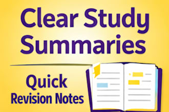 provide clear study summaries or revision from your notes