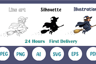 create vector silhouette city and any images