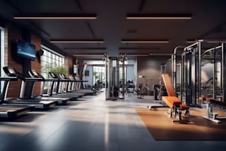 design modern 3d gym space planning commercial gym interior fitness center