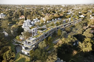 restructure abandoned multifamily property, sustainable design,vray green spaces
