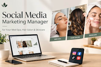 manage your med spa hair salon skincare social media marketing manager