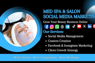 manage your med spa hair salon skincare social media marketing manager
