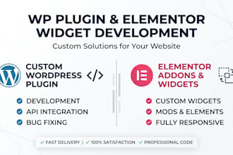 develop a custom wordpress plugin or elementor widget