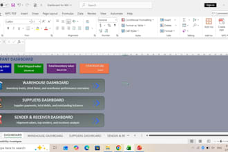 create a professional excel inventory management dashboard
