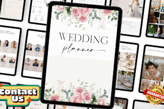 design printable planner, habit planner, flora daily and wedding event planner