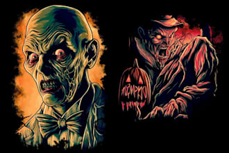 draw dark fantasy vintage horror character art