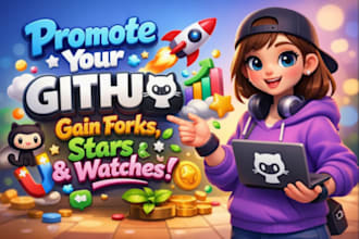 do github promotion github organic promotion to gain fork stars and watches
