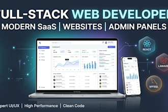 build custom admin dashboard and portal with react and laravel