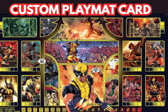 design custom tcg playmat mtg pokemon yugioh anime gaming deskmat art