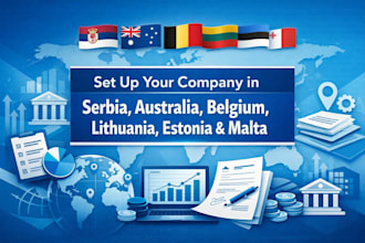 set up your company in serbia, australia, belgium, lithuania, estonia and malta