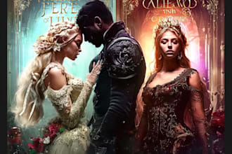 create unique 2026 illustrated dark romantasy book cover jewel glow vines