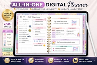 hyperlinked digital planner, setup etsy shop, and etsy digital products