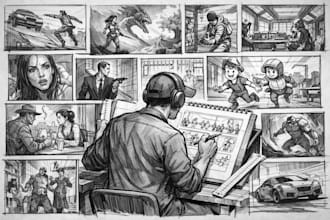 draw custom storyboards in any art style