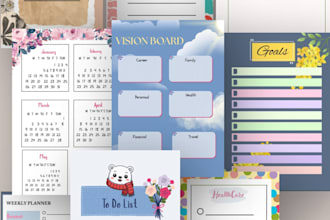 design amazon KDP journal, planner, notebook and low content cover